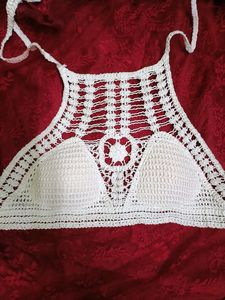 White Beautyful Corchet Top For Women
