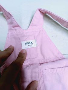 max Pink Denim Button-Down Dress