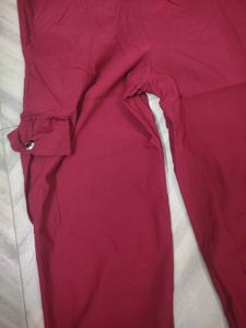 Maroon Crop Top And Bottom Pants