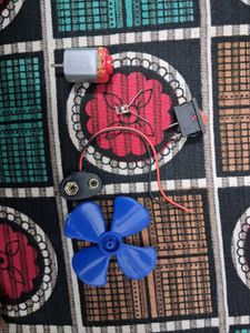 Motor With Fan Switch LIGHT And Battery Connector