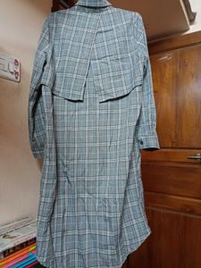 CHECKED SHIRT DRESS