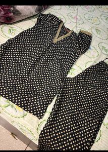 Elegant Black &amp; Gold Co Ord Set
