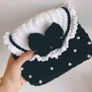 Crochet Bow Pouch Bag 🎀
