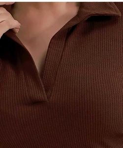 Brown Full Sleeves Top