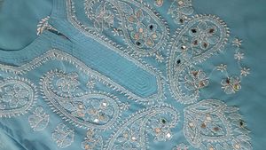 Kurta-pant-duptta Sky Blue