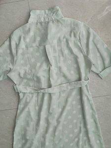Light Green Colour With White Circles Design