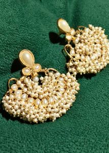 Pearl &amp; Gold Chandeliers