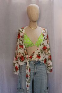 Urbanic Floral Tie-Front Top