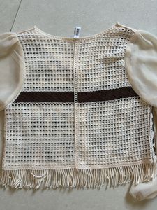 Off White Bohemian Top Size S-M