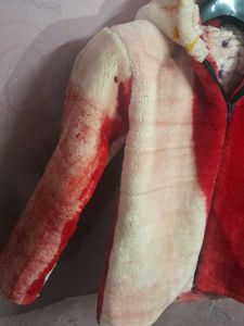 Fleece Hoodie - Red &amp; baby pink