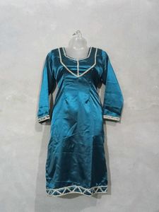 Sea Green Satin Salwar Suit