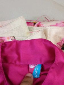 Elegant Pink Floral Kurta Set