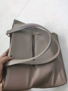 Peach Colour Hand Bag