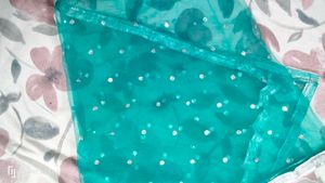 Teal Sequin Embellished Skirt