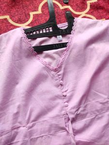 Lilac V-Neck Blouse