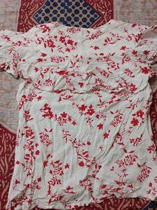 Floral Print Top For Girls