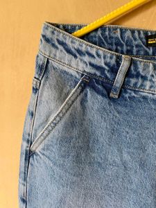 Off Duty Wide Leg Denim Jeans