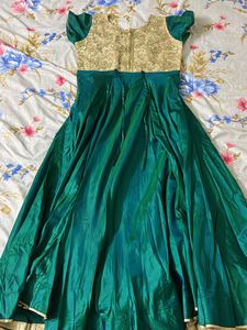 Green Anarkali Churidar Set