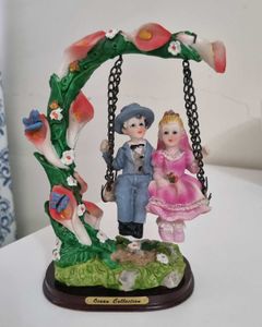 Decorative Couple on Swing Figurine