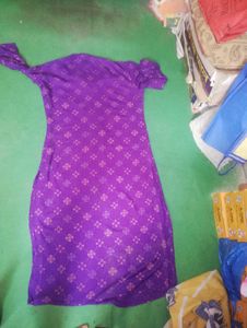 Purple Printed Kurta
