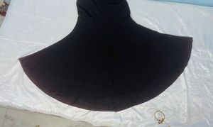 Frill-Layered Black Dress