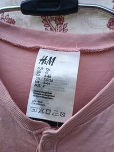 H&amp;M Pink Button-Up Onesie