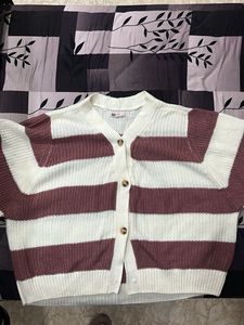 Striped Knit Cardigan