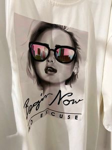 Graphic Print Tee shirt women 🤍💙🩵