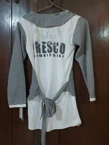 Stripped Top In White Colour