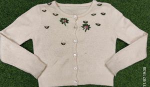 New Floral Embroidered Cardigan