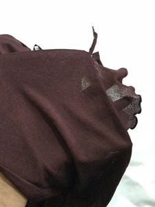 Brown Strapless Tie Dress