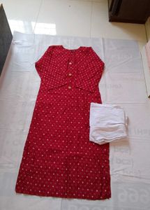 Bandhani Print Kurti Pant Set