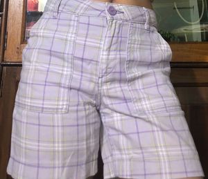 H&M Plaid Shorts - Light Purple