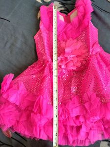 Pink Ruffle Flower Girl Dress