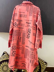Trendy Newspaper Print Dress