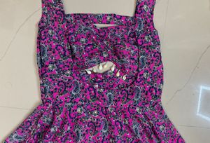 Pink Floral Cutout Maxi Dress