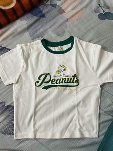 Peanuts White Graphic Tee