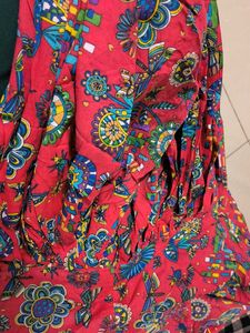 Biba Red Printed Palazzos