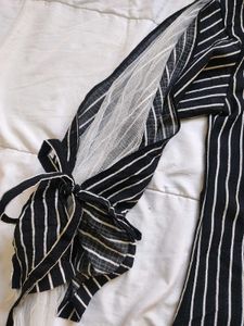 Striped Blouse with Unique Sleeves