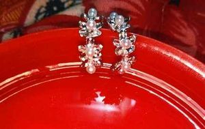 Pearl Crescent Earrings