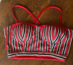 Striped Bustier Crop Top