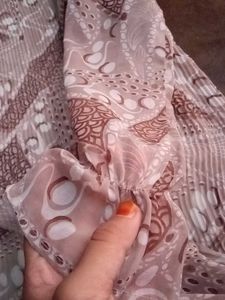 Summer Coplege Georgette Top Dress Women Girls