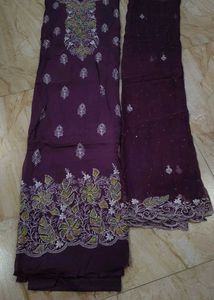 Embroidered Kurta Set unstitched