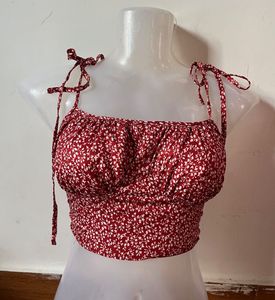 Cute Floral Tie Up Corset Top ❤️🌸
