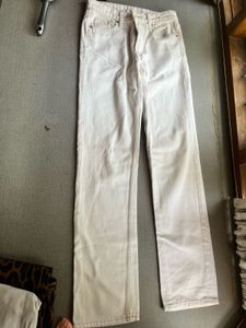 White Straight Leg Jeans