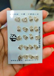 925 Trishul Earrings Wth Hallmark