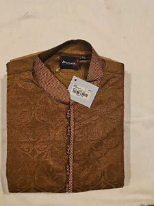 Large Brown Formal Mens Churidar Kurta Set