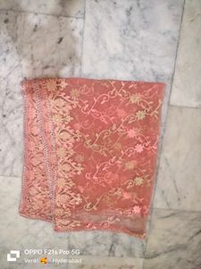 Elegant Floral Embroidered Net Dupatta