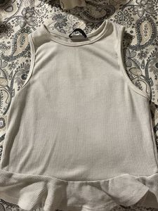 Shein White Sleeveless Top