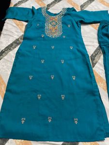 straight kurta set with dupatta